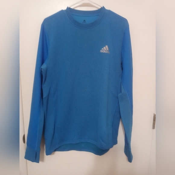 adidas Other - Adidas Running Sky blue Climacool Athletic shirt, Reflective, thumbholes M